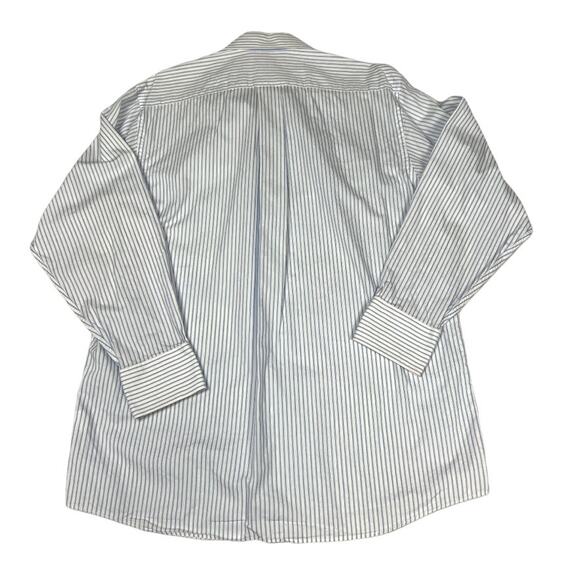 Michael Michael Kors Dress Shirt Button-Up Blue White Stripe Mens Large 16 32/33 - Picture 2 of 10